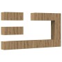 Mueble para TV de pared madera contrachapada artesanal 7 piezas by , TV Furniture - Ref: Foro24-3329140, Price: 377,24 €, Dis...