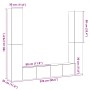 Muebles de TV de pared 6 uds madera ingeniería roble artesanal von , TV-Möbel - Ref: Foro24-3328986, Preis: 292,08 €, Rabatt:...