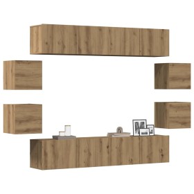 Mueble para TV de pared madera contrachapada artesanal 8 piezas von , TV-Möbel - Ref: Foro24-3328950, Preis: 277,04 €, Rabatt: %