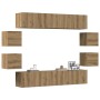 Mueble para TV de pared madera contrachapada artesanal 8 piezas von , TV-Möbel - Ref: Foro24-3328950, Preis: 277,04 €, Rabatt: %