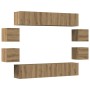 Mueble para TV de pared madera contrachapada artesanal 8 piezas von , TV-Möbel - Ref: Foro24-3328950, Preis: 277,04 €, Rabatt: %