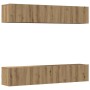 Muebles de TV de pared 4 uds madera ingeniería roble artesanal von , TV-Möbel - Ref: Foro24-3328944, Preis: 188,69 €, Rabatt: %