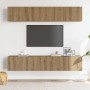 Muebles de TV de pared 4 uds madera ingeniería roble artesanal von , TV-Möbel - Ref: Foro24-3328944, Preis: 188,69 €, Rabatt: %