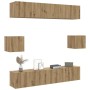 Mueble para TV de pared madera contrachapada artesanal 6 piezas von , TV-Möbel - Ref: Foro24-3328990, Preis: 231,52 €, Rabatt: %