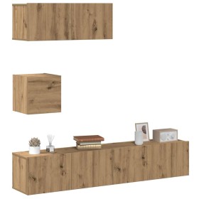 Mueble para TV de pared madera contrachapada artesanal 4 piezas von , TV-Möbel - Ref: Foro24-3329156, Preis: 165,42 €, Rabatt: %