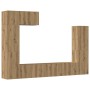 Mueble para TV de pared madera contrachapada artesanal 5 piezas by , TV Furniture - Ref: Foro24-3329196, Price: 240,10 €, Dis...