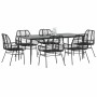 Juego de comedor jardín 7 piezas ratán sintético negro de , Conjuntos de jardín - Ref: Foro24-3334441, Precio: 543,51 €, Desc...