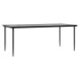 Juego de comedor jardín 7 piezas ratán sintético negro de , Conjuntos de jardín - Ref: Foro24-3334441, Precio: 543,51 €, Desc...