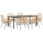 Juego de comedor de jardín 7 pzas ratán PE marrón von , Gartensets - Ref: Foro24-3334546, Preis: 556,26 €, Rabatt: %