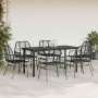 Juego de comedor jardín 7 piezas ratán sintético negro by , Garden sets - Ref: Foro24-3334538, Price: 455,73 €, Discount: %