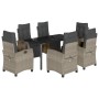 Set comedor jardín 7 pzas y cojines ratán sintético gris claro von , Gartensets - Ref: Foro24-3213041, Preis: 990,18 €, Rabat...