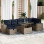 Juego Sofá Jardín 8 Piezas con Cojines Marrón Poli Ratán Acacia | Foro24.es | Tu tienda online para hogar, jardín y más Foro24.es