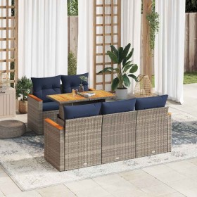 Comprar Set de muebles de jardín 6 pzas y cojines