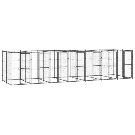 Hundezwinger aus Stahl für den Außenbereich 16,94 m² (16,94 m²) von vidaXL, Hundehütten und Zäune - Ref: Foro24-3082265, Prei...