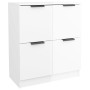 Aparador de madera contrachapada blanco brillante 60x30x70 cm by , Sideboards - Ref: Foro24-811103, Price: 86,52 €, Discount: %