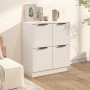 Aparador de madera contrachapada blanco brillante 60x30x70 cm by , Sideboards - Ref: Foro24-811103, Price: 86,52 €, Discount: %