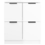 Aparador de madera contrachapada blanco brillante 60x30x70 cm by , Sideboards - Ref: Foro24-811103, Price: 86,52 €, Discount: %