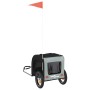 Remolque de bicicleta mascotas hierro tela Oxford gris negro by , pet strollers - Ref: Foro24-93825, Price: 94,16 €, Discount: %