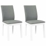 Sillas de comedor con cojines 2uds madera maciza blanco caucho by , dining chairs - Ref: Foro24-4102451, Price: 150,44 €, Dis...