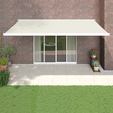 Toldo retráctil aluminio y tela color crema 5x3 m von , Markisen - Ref: Foro24-3154530, Preis: 660,54 €, Rabatt: -5%%