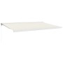 Toldo retráctil aluminio y tela color crema 5x3 m