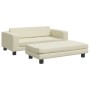 Sofá para niños y reposapiés cuero sintético crema 100x50x30 cm von , Baby- und Kleinkindmöbel - Ref: Foro24-3196415, Preis: ...