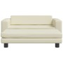 Sofá para niños y reposapiés cuero sintético crema 100x50x30 cm von , Baby- und Kleinkindmöbel - Ref: Foro24-3196415, Preis: ...