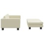 Sofá para niños y reposapiés cuero sintético crema 100x50x30 cm von , Baby- und Kleinkindmöbel - Ref: Foro24-3196415, Preis: ...