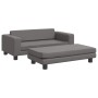 Sofá para niños con reposapiés cuero sintético gris 100x50x30cm by , Baby and Toddler Furniture - Ref: Foro24-3196417, Price:...