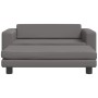 Sofá para niños con reposapiés cuero sintético gris 100x50x30cm by , Baby and Toddler Furniture - Ref: Foro24-3196417, Price:...