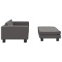 Sofá para niños con reposapiés cuero sintético gris 100x50x30cm by , Baby and Toddler Furniture - Ref: Foro24-3196417, Price:...