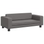 Sofá para niños con reposapiés cuero sintético gris 100x50x30cm by , Baby and Toddler Furniture - Ref: Foro24-3196417, Price:...