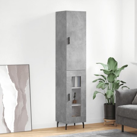 Aparador de madera contrachapada gris hormigón 34,5x34x180 cm by , Sideboards - Ref: Foro24-3199061, Price: 111,59 €, Discoun...