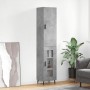 Aparador de madera contrachapada gris hormigón 34,5x34x180 cm by , Sideboards - Ref: Foro24-3199061, Price: 111,59 €, Discoun...