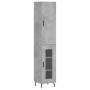 Aparador de madera contrachapada gris hormigón 34,5x34x180 cm by , Sideboards - Ref: Foro24-3199061, Price: 111,59 €, Discoun...