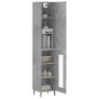 Aparador de madera contrachapada gris hormigón 34,5x34x180 cm by , Sideboards - Ref: Foro24-3199061, Price: 111,59 €, Discoun...