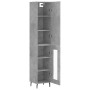 Aparador de madera contrachapada gris hormigón 34,5x34x180 cm by , Sideboards - Ref: Foro24-3199061, Price: 111,59 €, Discoun...