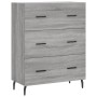 Aparador alto madera contrachapada gris sonoma 69,5x34x180 cm by , Sideboards - Ref: Foro24-3199767, Price: 168,92 €, Discoun...