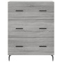 Aparador alto madera contrachapada gris sonoma 69,5x34x180 cm by , Sideboards - Ref: Foro24-3199767, Price: 168,92 €, Discoun...