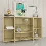 Aparador de madera contrachapada roble Sonoma 120x30x75 cm de vidaXL, Aparadores - Ref: Foro24-809623, Precio: 76,61 €, Descu...