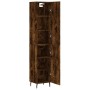 Aparador de madera contrachapada roble ahumado 34,5x34x180 cm by , Sideboards - Ref: Foro24-3198806, Price: 121,02 €, Discoun...