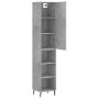 Aparador de madera contrachapada gris hormigón 34,5x34x180 cm by , Sideboards - Ref: Foro24-3198997, Price: 103,64 €, Discoun...