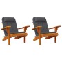 Cojines para silla Adirondack 2 uds tela Oxford gris antracita by , Cushions for chairs and sofas - Ref: Foro24-361830, Price...