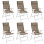 Cojines de silla con respaldo alto 6 uds tela Oxford gris taupe by , Cushions for chairs and sofas - Ref: Foro24-361900, Pric...