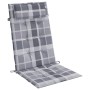 Cojines de silla respaldo alto 2 uds tela Oxford a cuadros gris de , Cojines para sillas y sofás - Ref: Foro24-361916, Precio...
