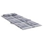 Cojines de silla respaldo alto 2 uds tela Oxford a cuadros gris de , Cojines para sillas y sofás - Ref: Foro24-361916, Precio...
