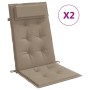 Cojines de silla con respaldo alto 2 uds tela Oxford gris taupe by , Cushions for chairs and sofas - Ref: Foro24-361898, Pric...