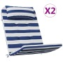 Cojines silla Adirondack 2 uds tela Oxford a rayas azul blanco by , Cushions for chairs and sofas - Ref: Foro24-361845, Price...
