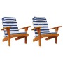 Cojines silla Adirondack 2 uds tela Oxford a rayas azul blanco by , Cushions for chairs and sofas - Ref: Foro24-361845, Price...