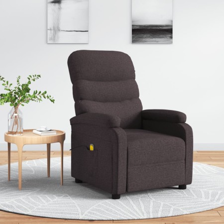 Sillón de masaje eléctrico tela marrón oscuro by , Electric massage chairs - Ref: Foro24-321231, Price: 203,09 €, Discount: %